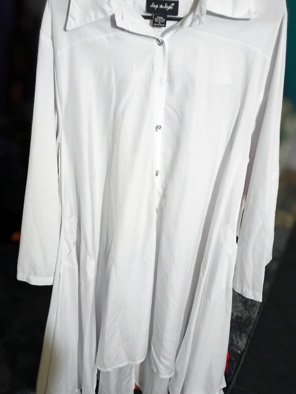 Shop Stylish White Button-Down Longline Shirt - Women's Tunic
